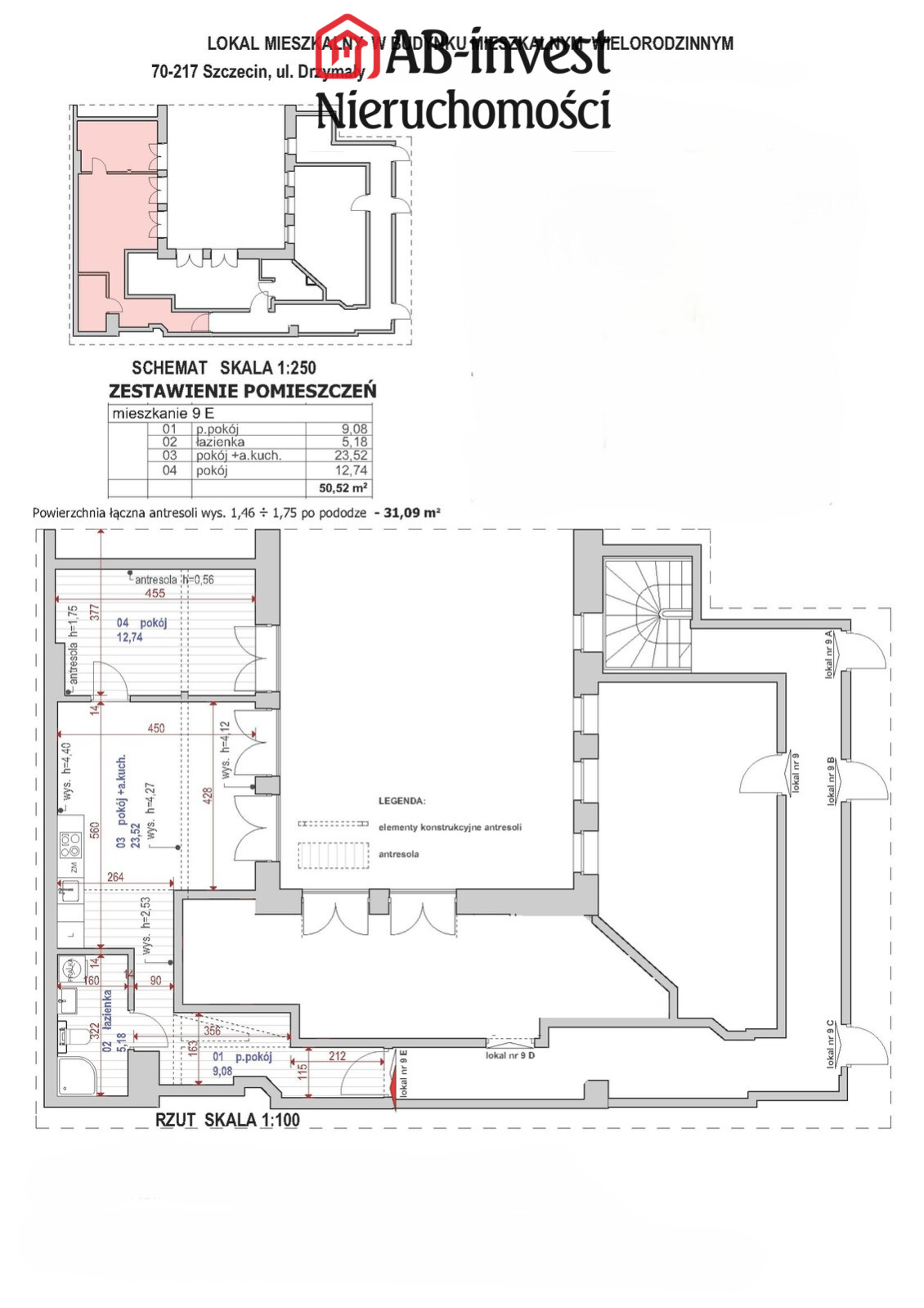 Mieszkanie Sprzedaż Szczecin Śródmieście-Centrum Michała Drzymały